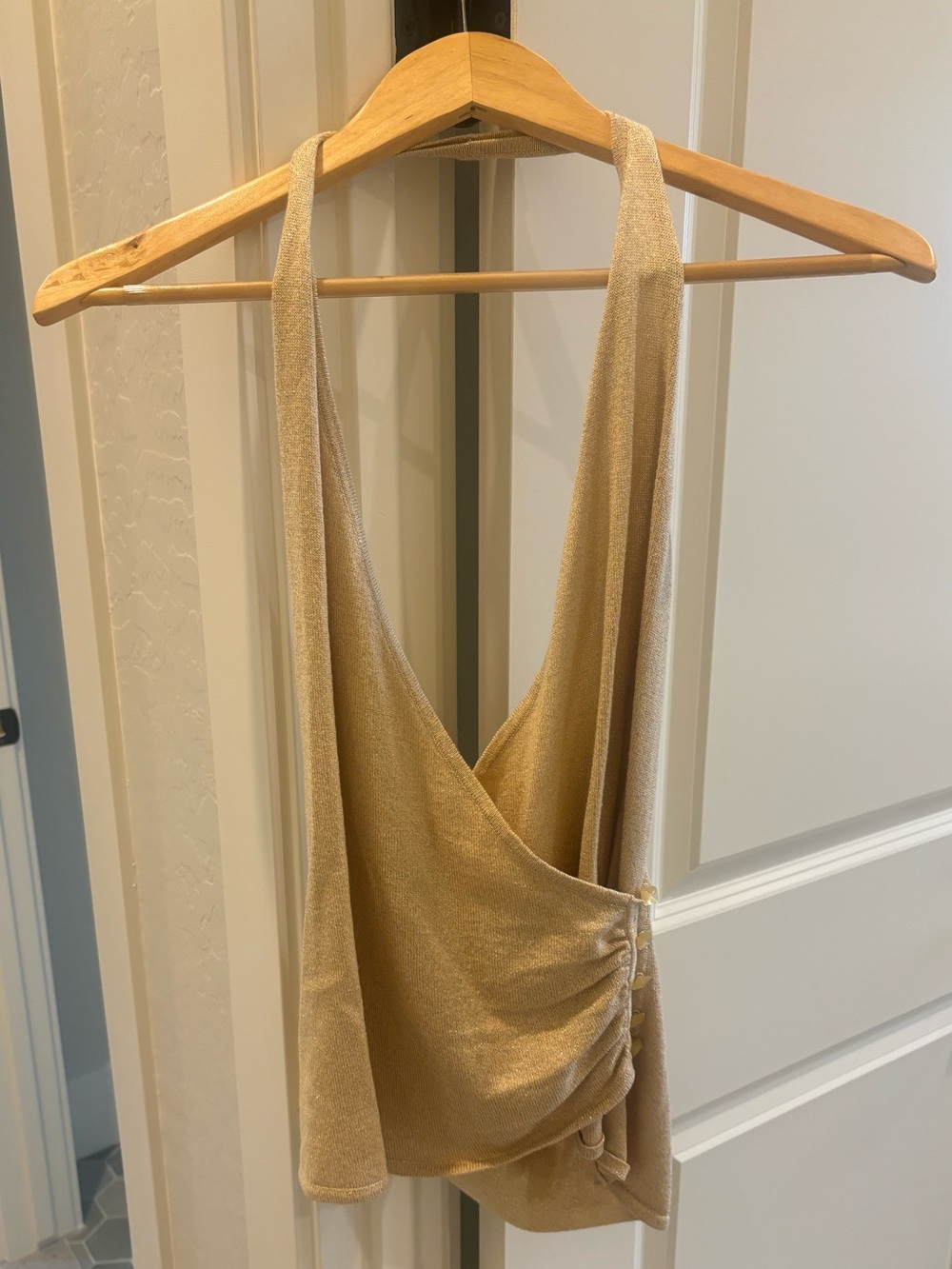 Gold Glittery Halter Top